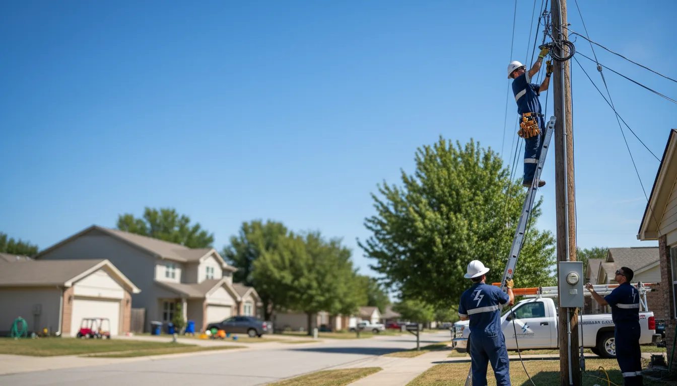 Residential electrician providing installation services in Energy, TX